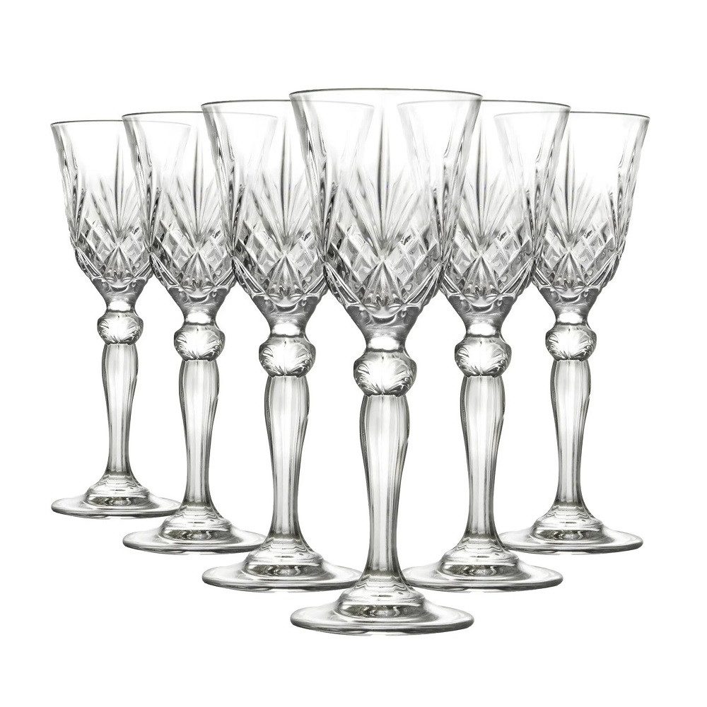 RCR Schnapsglas RCR Melodia Likörkelch 50 ml 6er Set, Kristallglas