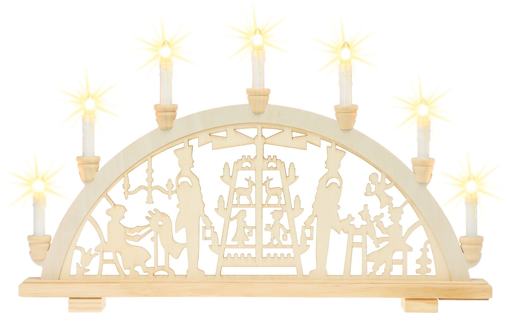 SIKORA Schwibbogen LB10-7 Lichterbogen GUTE STUBE mit Spinnfrau Bergmann Mo günstig online kaufen