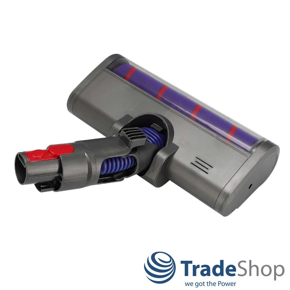 Trade-Shop Turbodüse passend für Dyson V7 V8 V10 V11 V15 SV10 SV12, Zubehör für Dyson Akku Staubsauger, mit LED / Turbodüse / Hartbodendüse / Softwalze