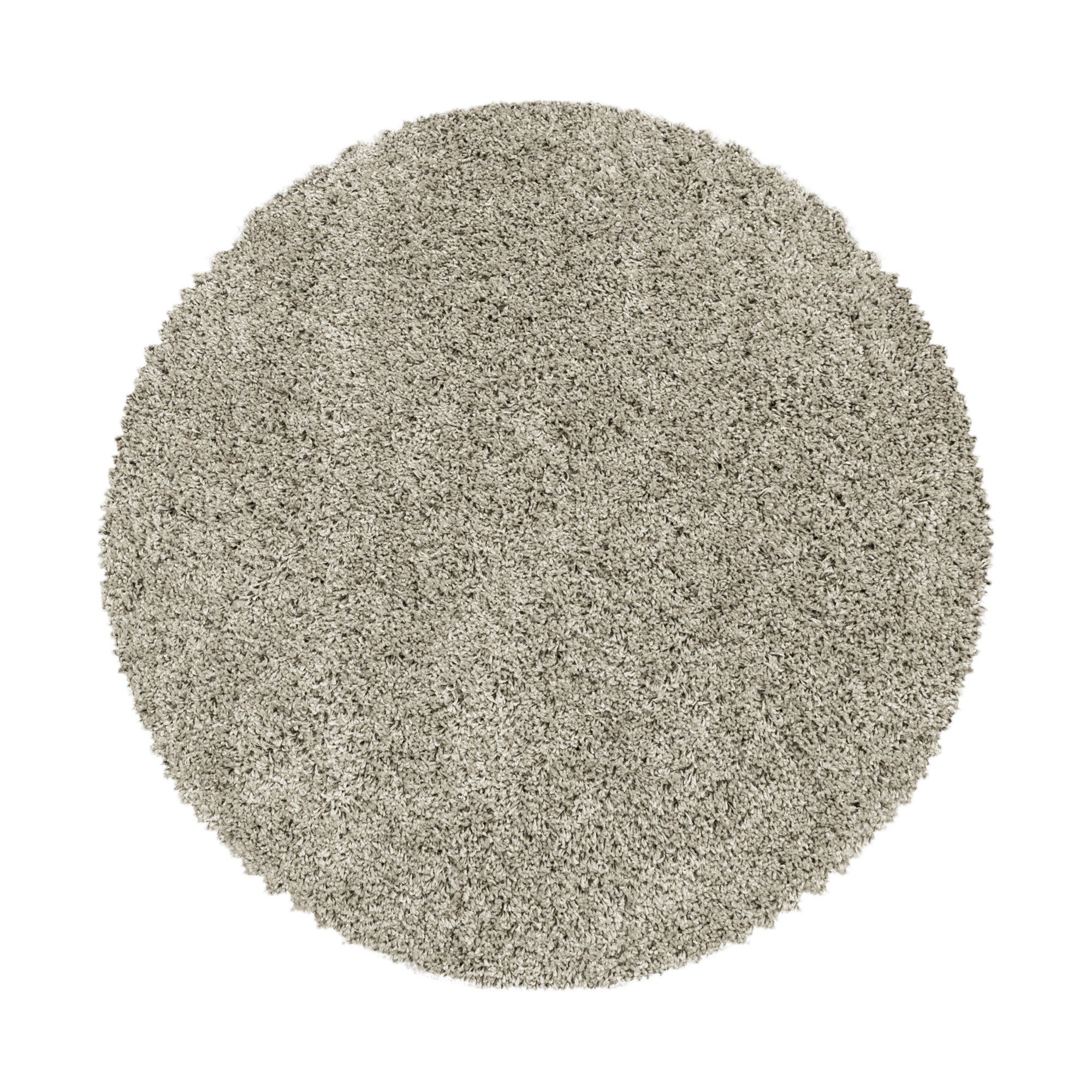 Teppium Teppich Unicolor - Einfarbig, Rund, Höhe: 30 mm, Einfarbig Shaggy T günstig online kaufen