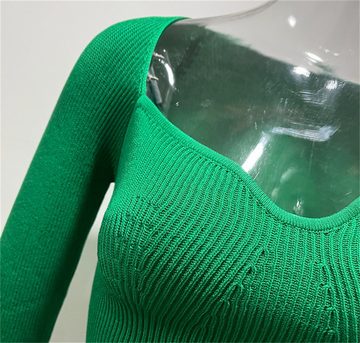 AFAZ New Trading UG One-Shoulder-Top Schlankes, schlankmachendes Pullover-Oberteil für Damen