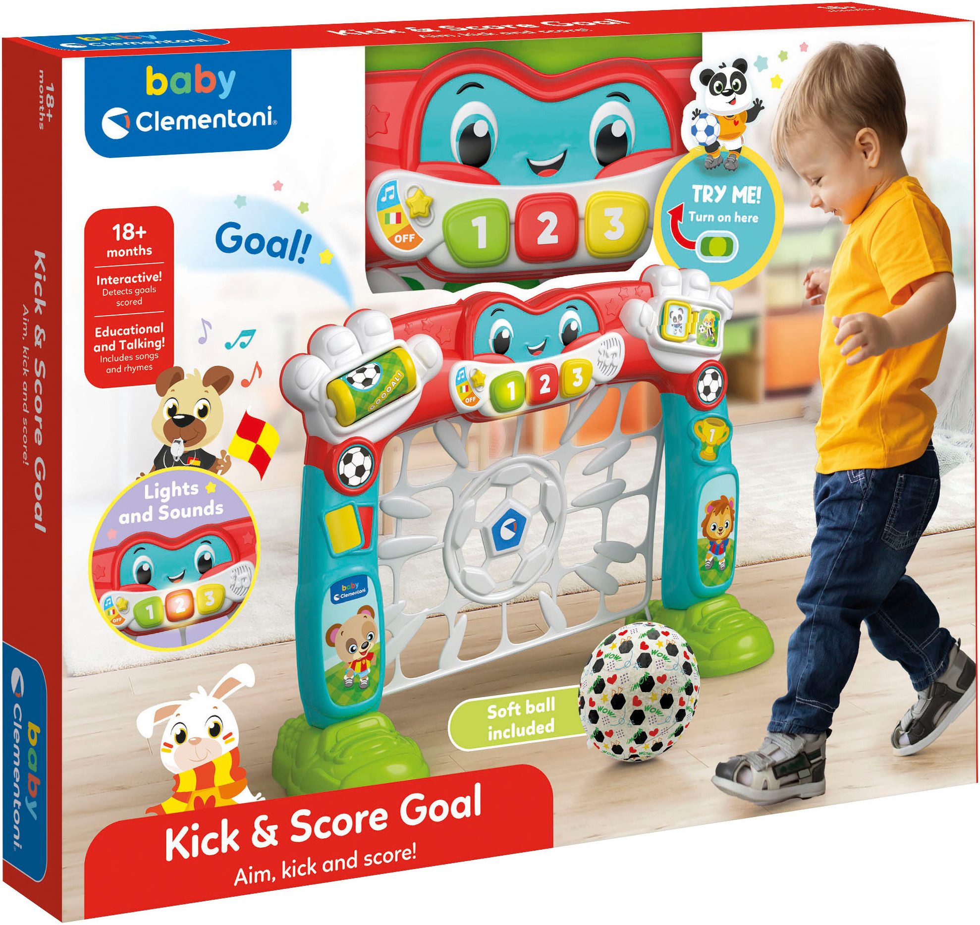 Clementoni® Lernspielzeug Baby Clementoni, Interaktives Fußballtor, mit Lic günstig online kaufen