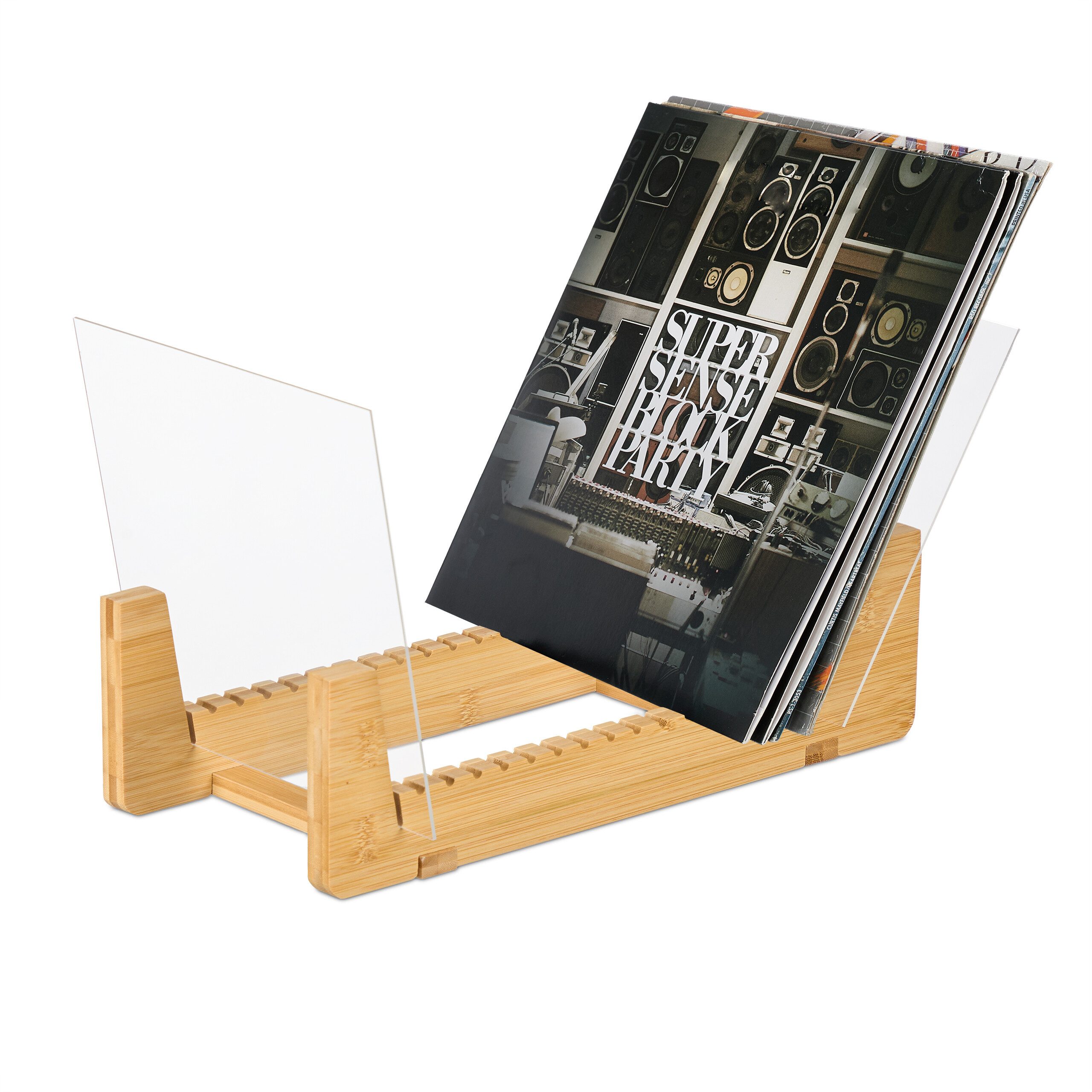 relaxdays Aufbewahrungsbox Schallplattenständer 50 LPs (1 St) günstig online kaufen