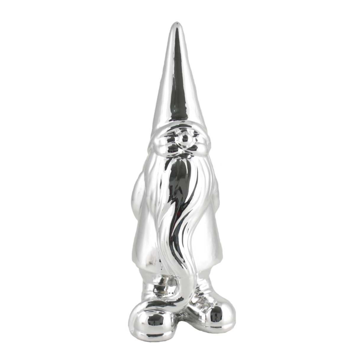 Dekoobjekt 440s Keramik Santa ARGENT silberfarben H ca. 30 cm