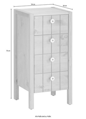 Home affaire Midischrank Tina Badmöbel, Kommode, Schrank, Breite 31,5 cm, Massivholz