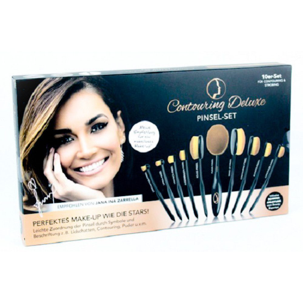 DS Produkte GmbH Kosmetikpinsel-Set Pinsel teilig 10 tlg. Set Contouring 10 Deluxe