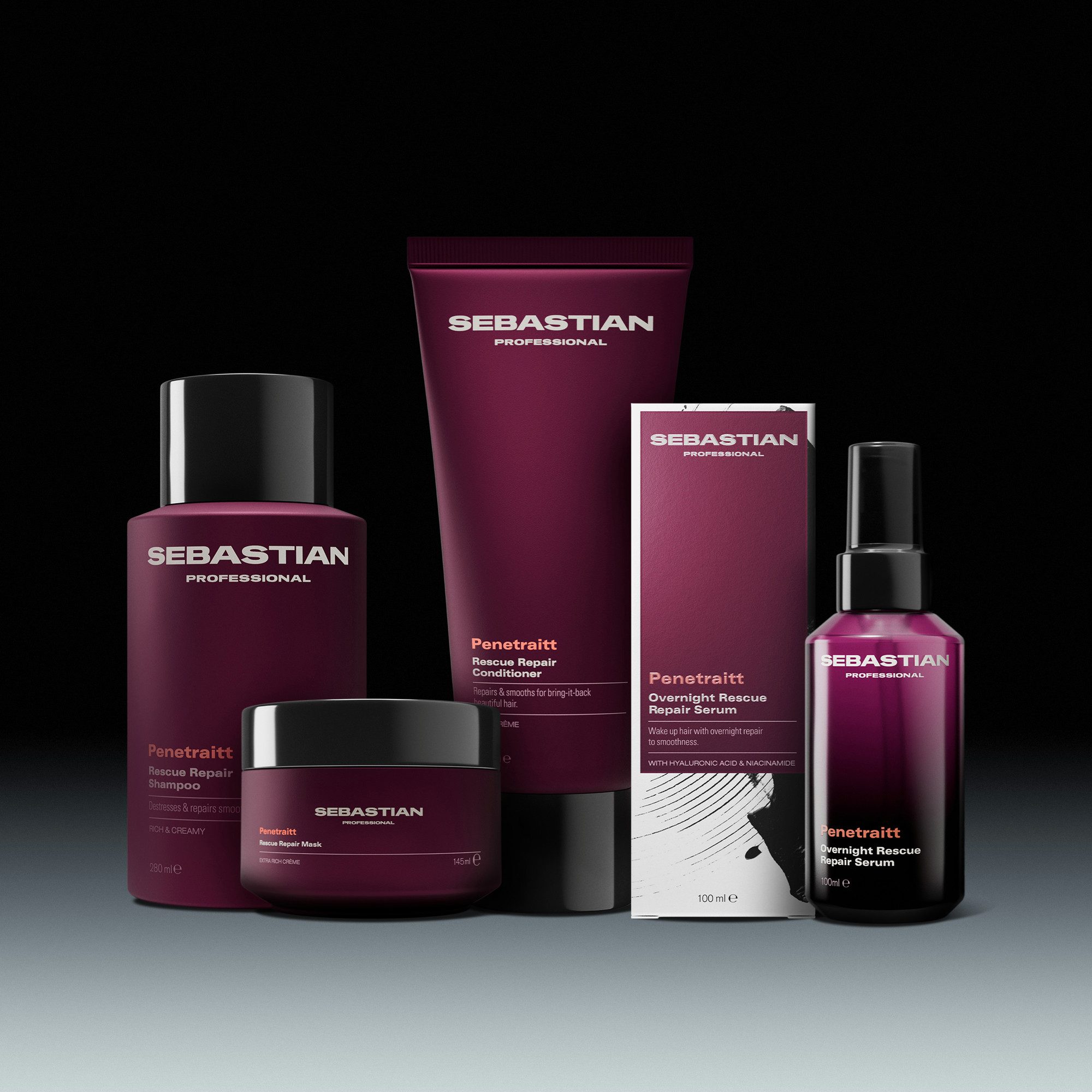 Sebastian Professional Haarshampoo Penetraitt Shampoo, für trockenes und geschädigtes Haar, mit Panthenol, flüssige Textur