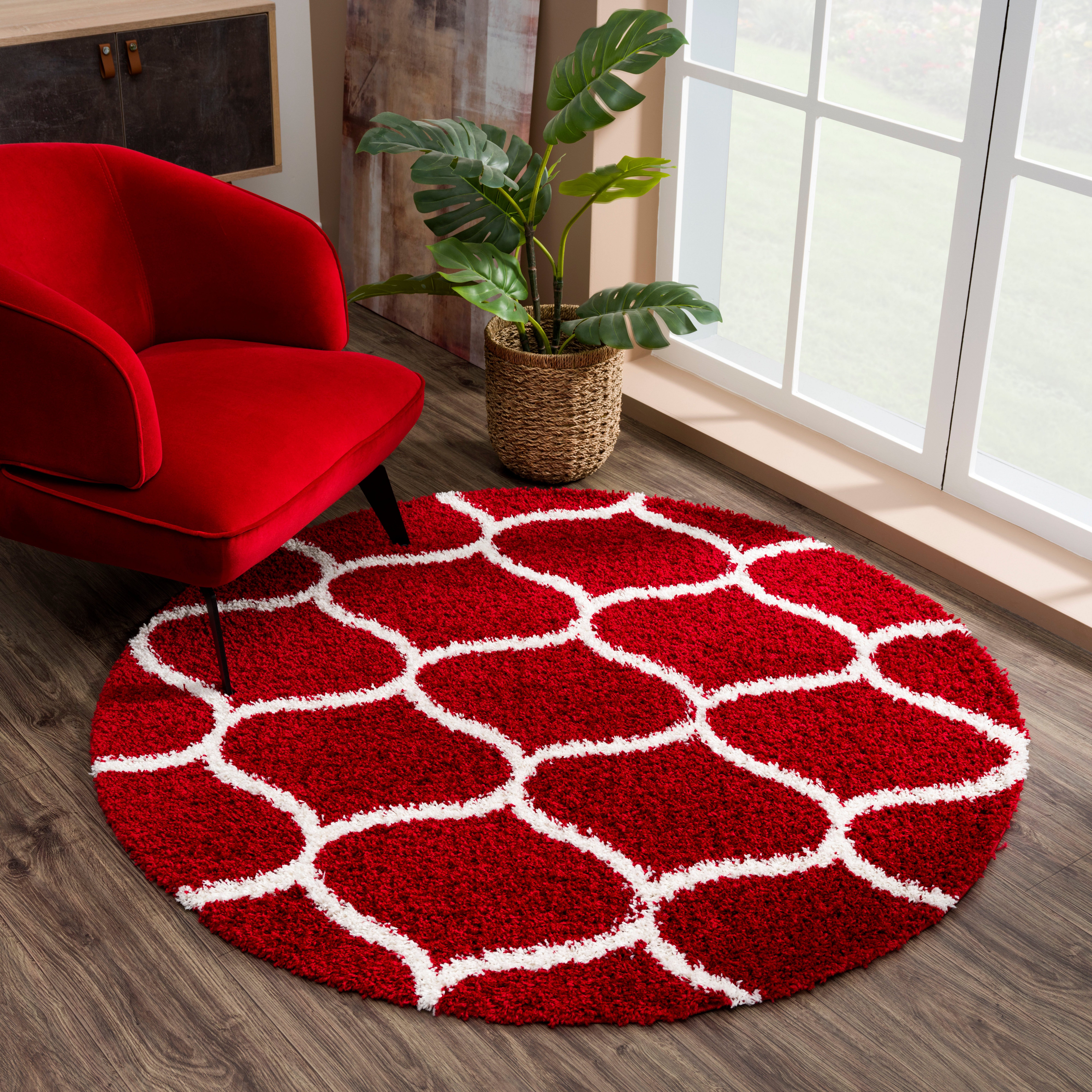 Sanat Hochflor-Teppich »Madrid«, rund, 30 mm Höhe, Wohnzimmer, Langflor, Sh günstig online kaufen