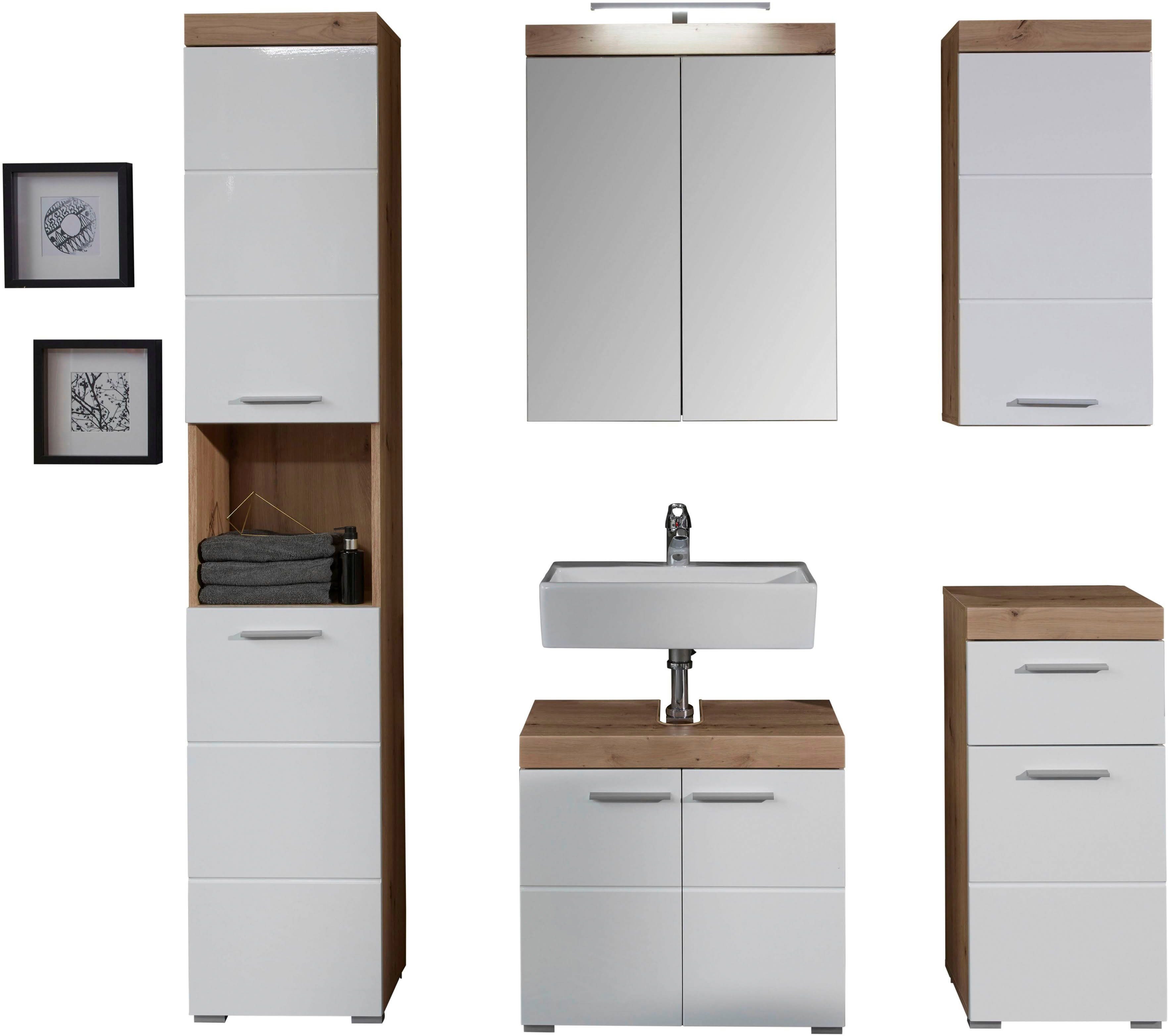 welltime Badmöbel-Set Avena, (Set, 5-St), Hochschrank, günstig online kaufen