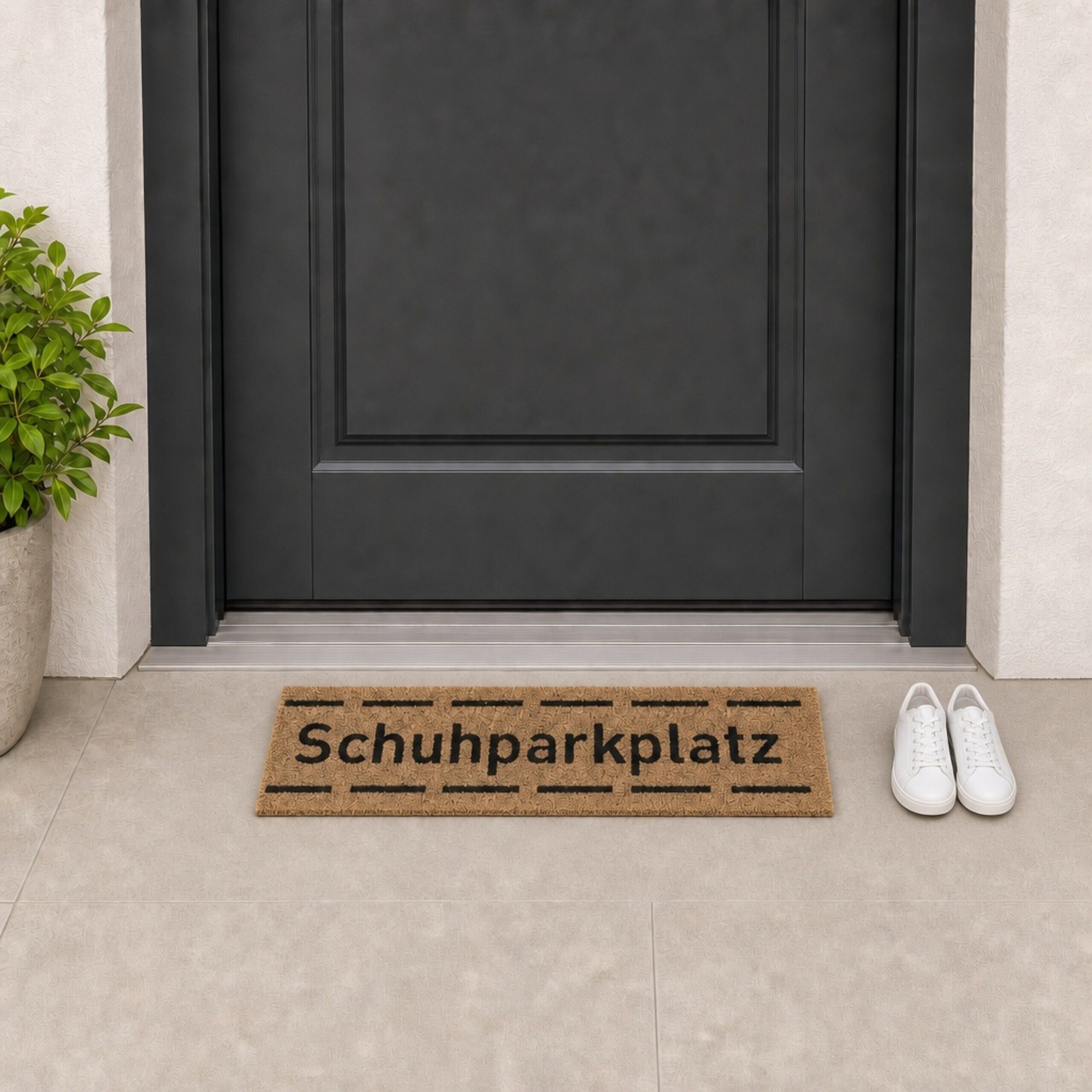 relaxdays Fußmatte Kokos Fußmatte Schuhparkplatz schmal, Rechteckig, Höhe: 15 mm – Bild 3 von 5
