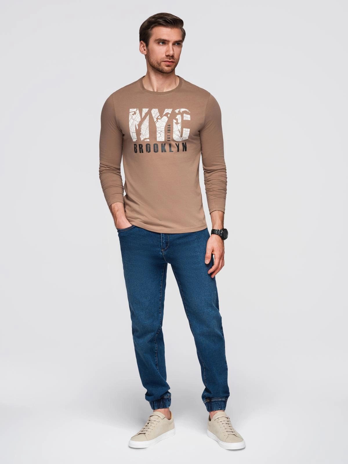 OMBRE Longsleeve Herren-Longsleeve mit urbanem Print