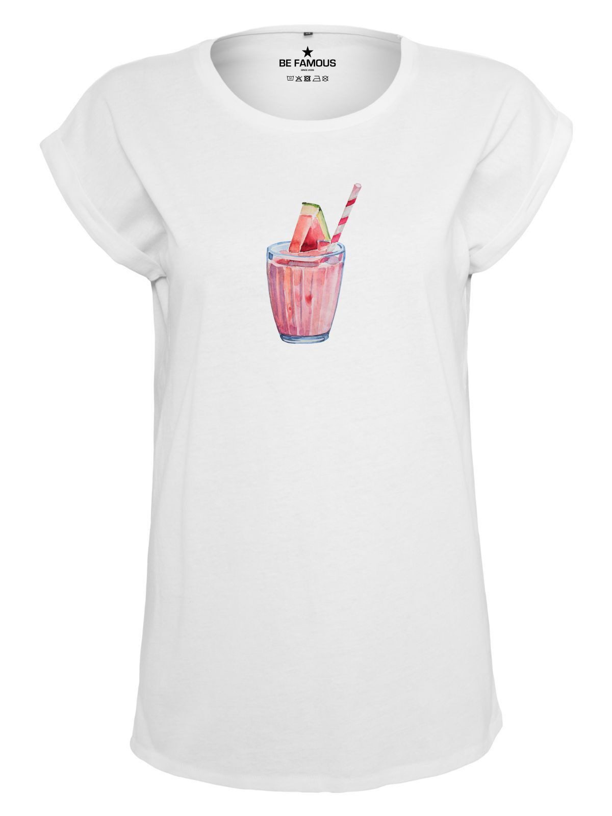 Be Famous Print-Shirt Classic Roll Up günstig online kaufen
