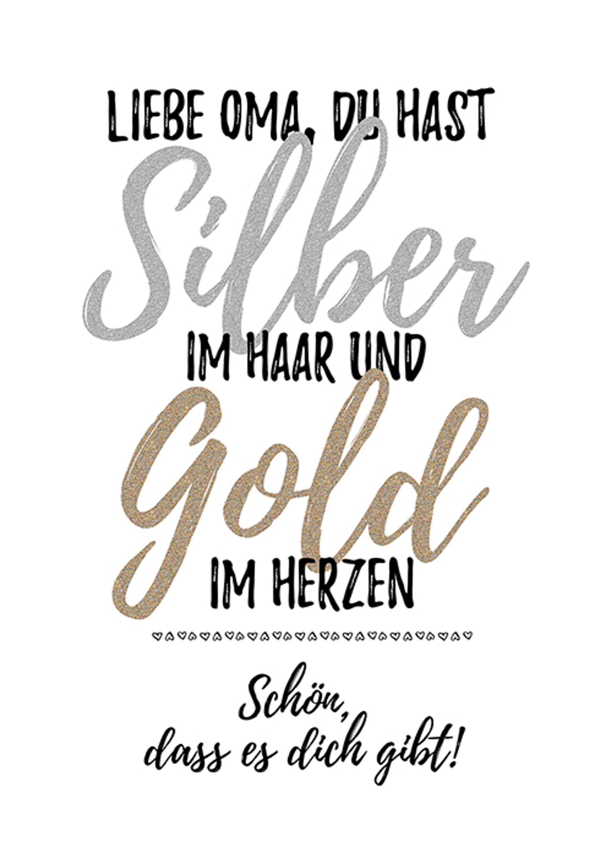 artissimo Poster Poster mit Spruch DinA4 Bild Sprüche Geschenk Oma