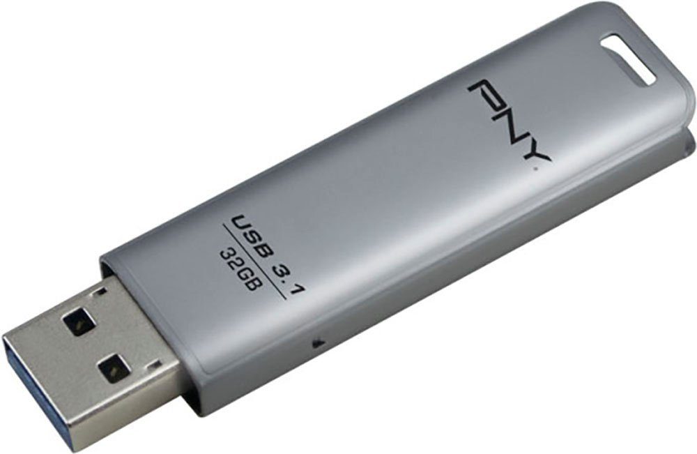 PNY Elite Steel 32GB USB-Stick (USB 3.2, Lesegeschwindigkeit 20 MB/s)