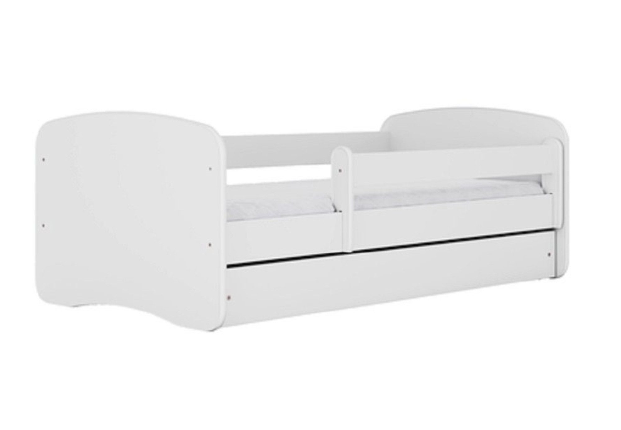 Kinderbett Jugendbett Kinderbett mit Rausfallschutz, Lattenrost & Schublade