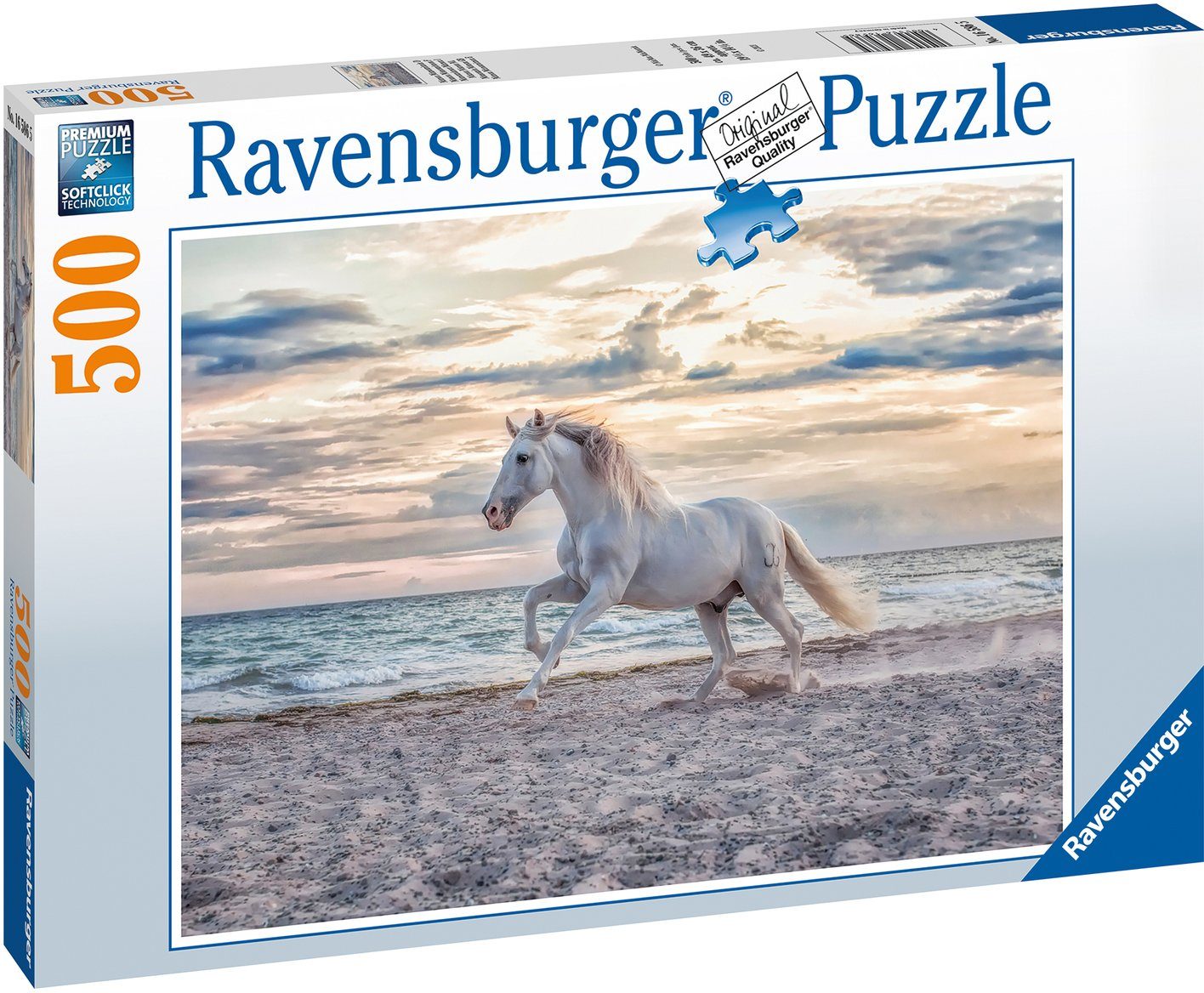 - Puzzleteile, Ravensburger Germany, Puzzle schützt weltweit Strand, 500 am - Pferd FSC® Wald Made in