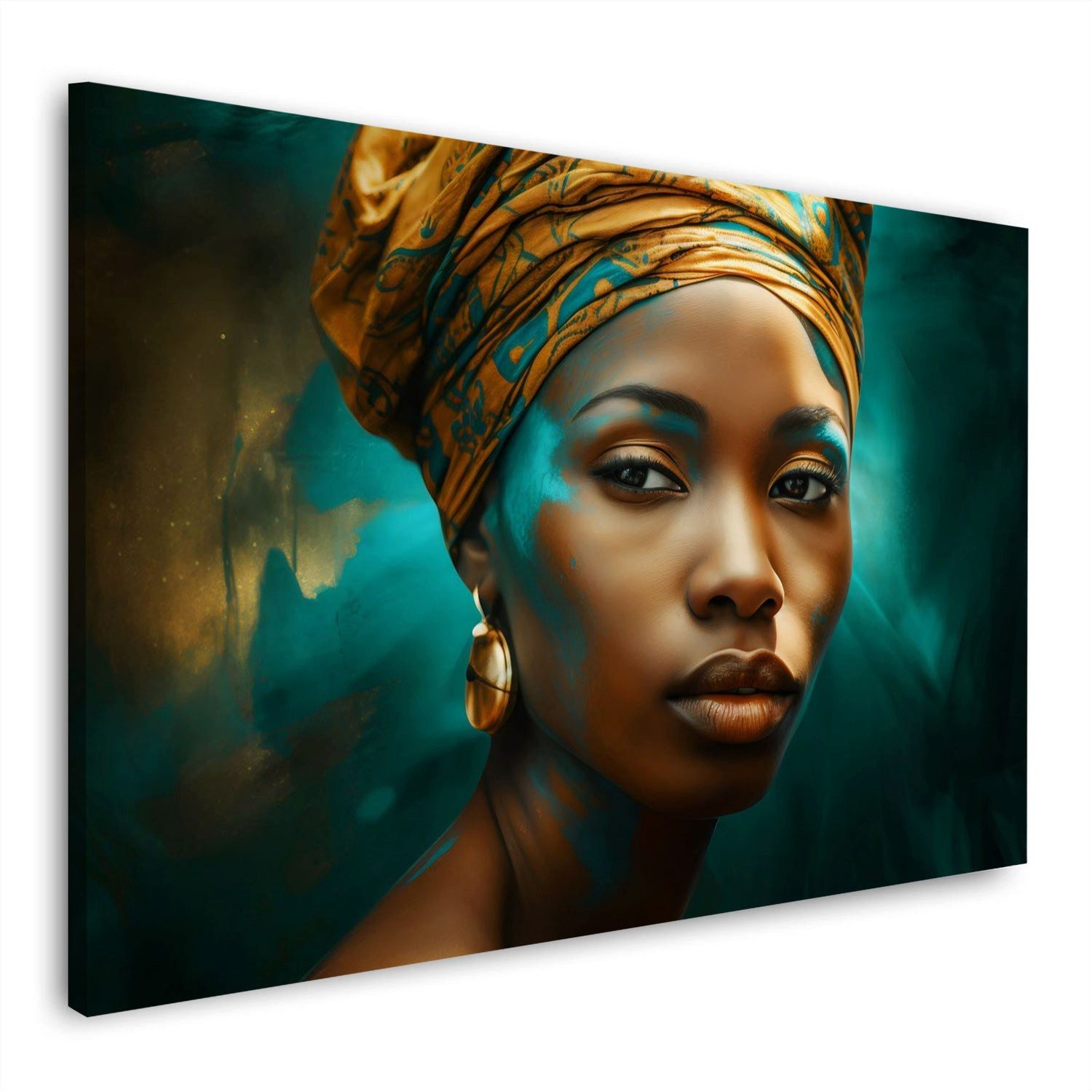 Artedinoi Leinwandbild Afrikanische Schönheit Porträt Frau Wandbild Leinwandbild Kunstdruck X, Afrikanische Frau, Porträt