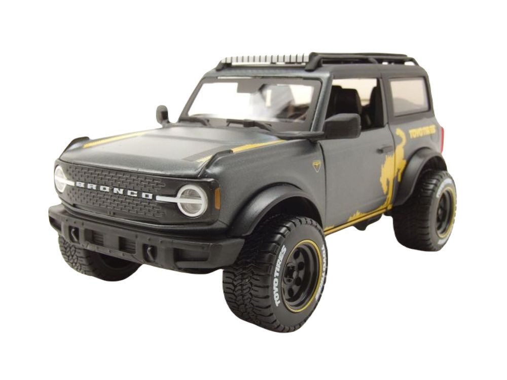 Maisto® Modellauto Ford Bronco Off-Road Toyo Tires 2021 grau, Maßstab 1:24