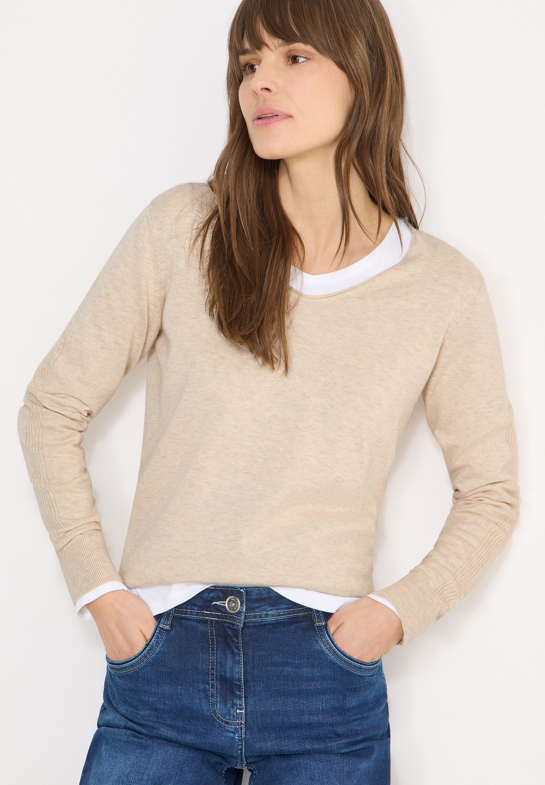 CECIL Strickpullover mit V-Ausschnitt