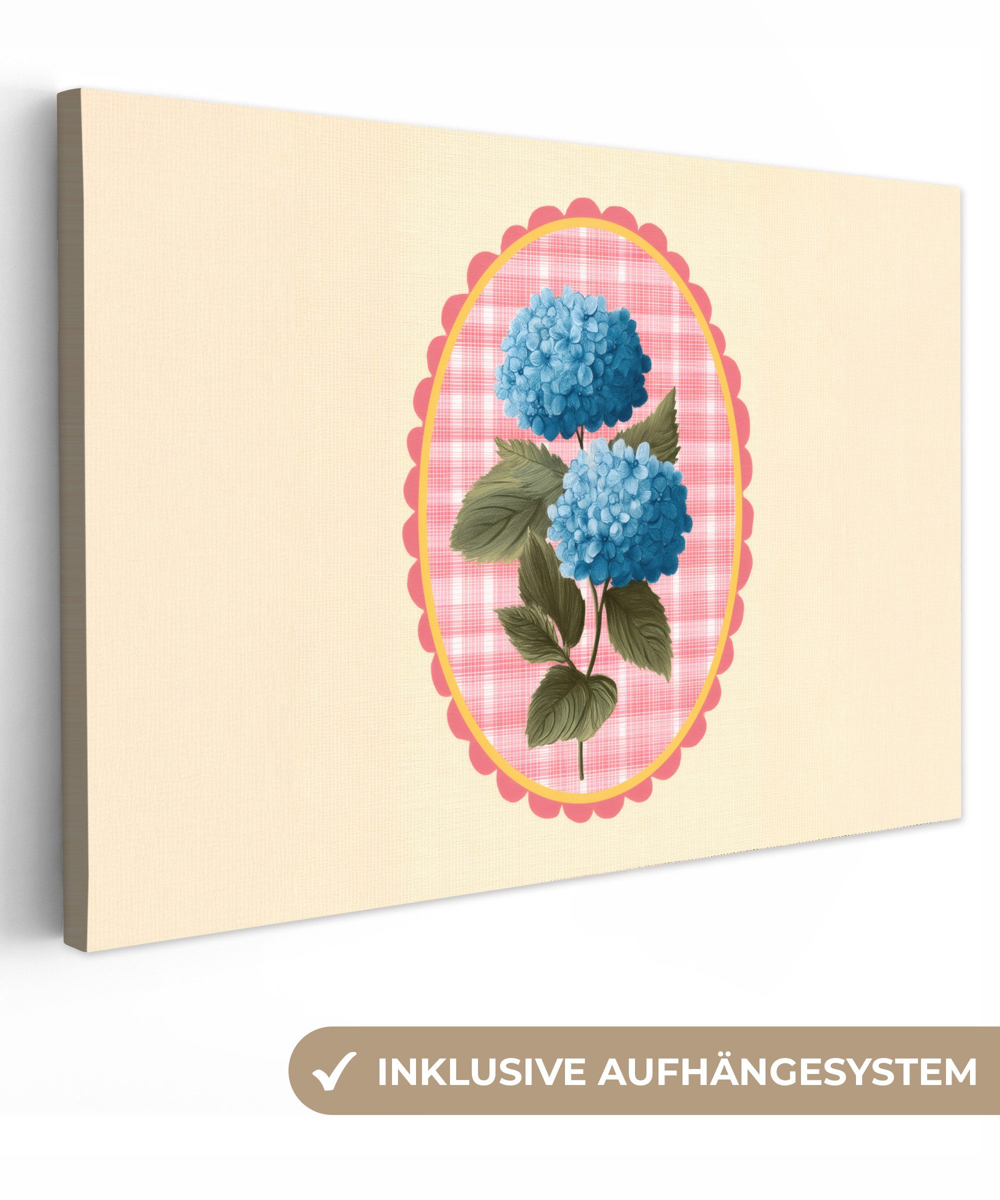 OneMillionCanvasses® Leinwandbild Blumen - Blau - günstig online kaufen