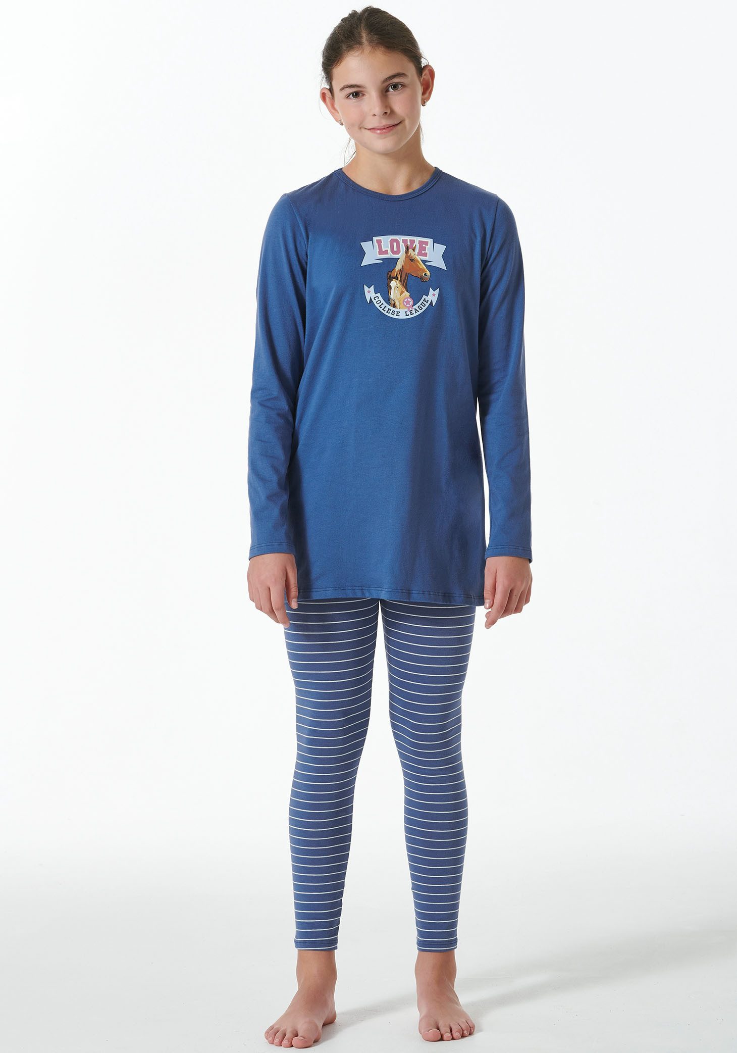 Schiesser Schlafanzug Horse World (2 tlg) mit Motiv auf der Brust