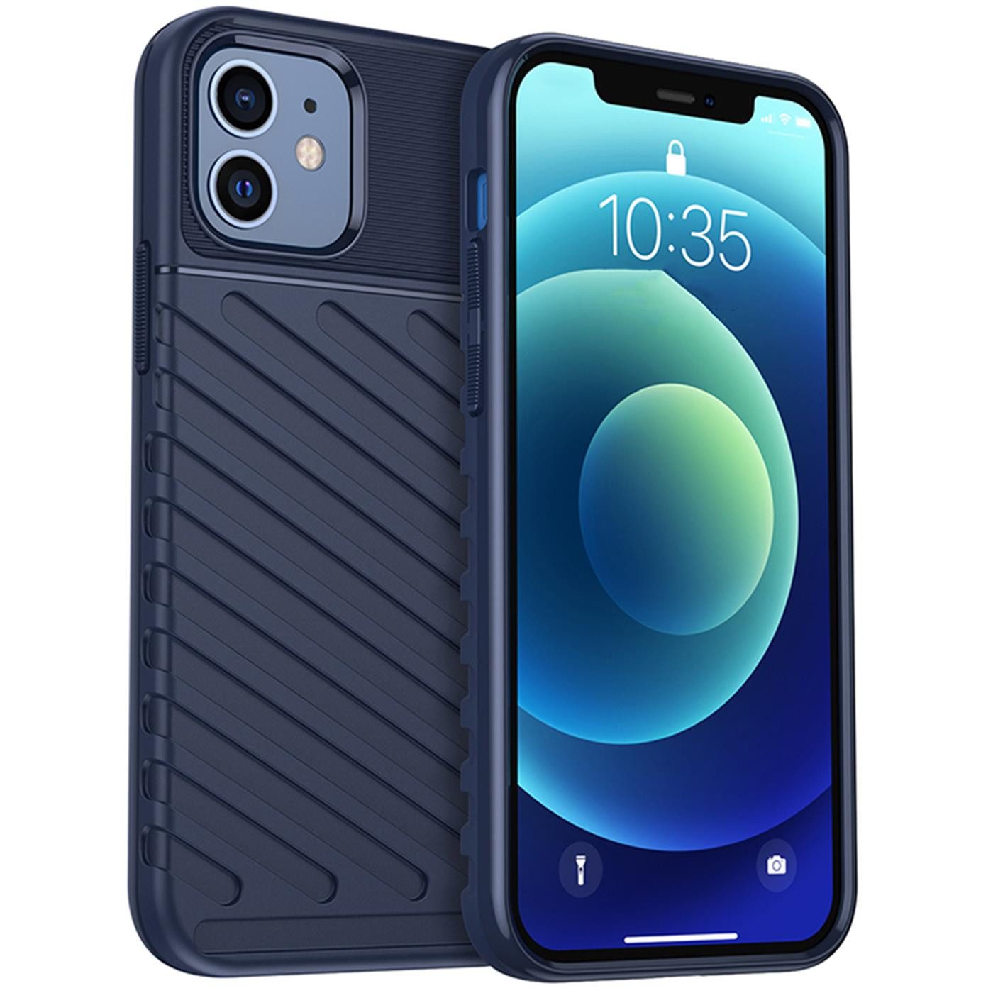 CoolGadget Handyhülle Thunder Hybrid Case für Apple iPhone 12 / 12 Pro 6,1 Zoll, stylische rutschfeste Schutzhülle Handy Hülle für iPhone 12 / 12 Pro