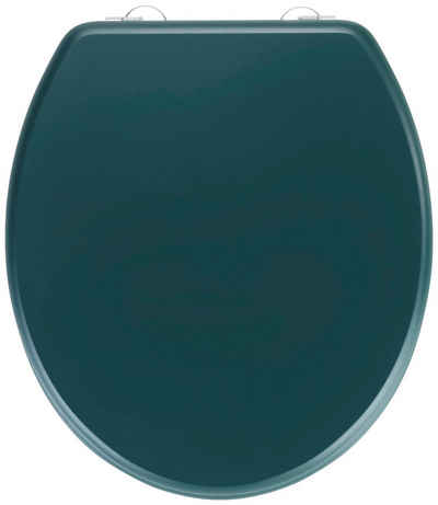 WENKO WC-Sitz Prima, dunkelgrün matt, aus MDF gefertigt, feuchtigkeitsresistent