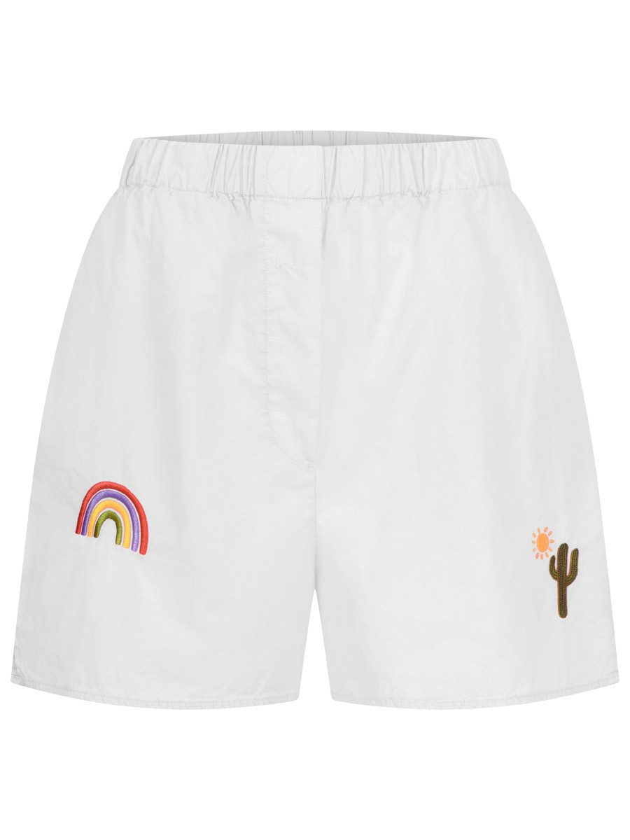another brand Webshorts Popeline Shorts weiß mit Kaktus