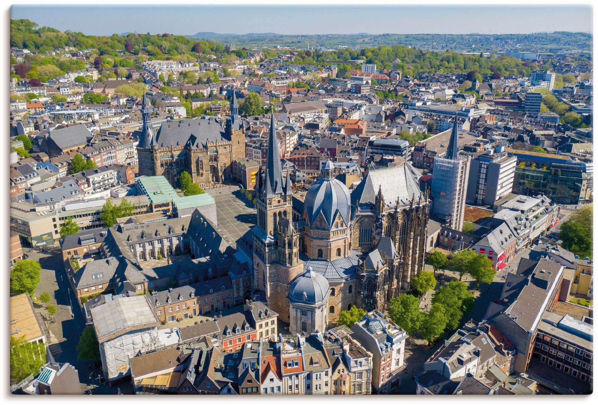 Frühling, im in Leinwandbild, St), Aachen Wandaufkleber als Alubild, versch. (1 Aachen oder Größen Wandbild Artland Poster