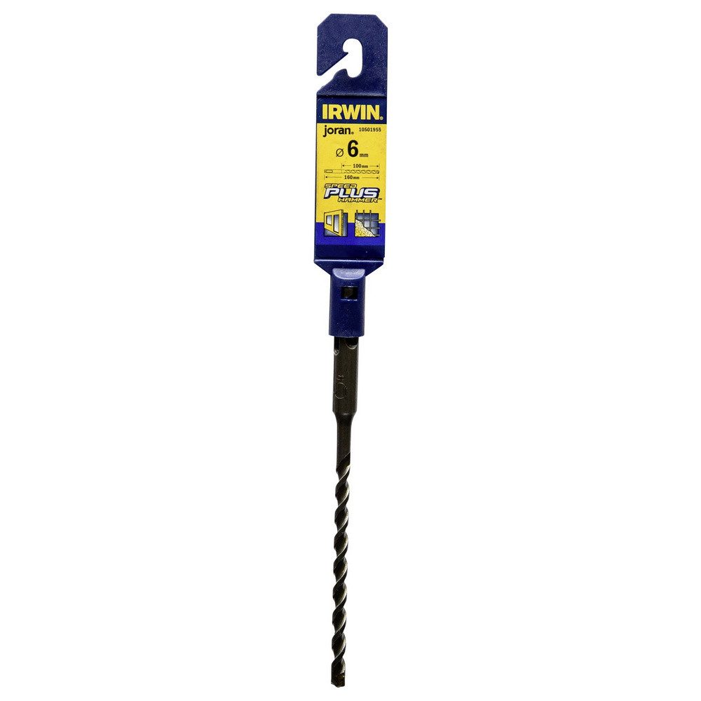 IRWIN Spiralbohrer Irwin Tools SDS-plus 10501955 Hartmetall Hammerbohrer 6 mm Gesamtläng
