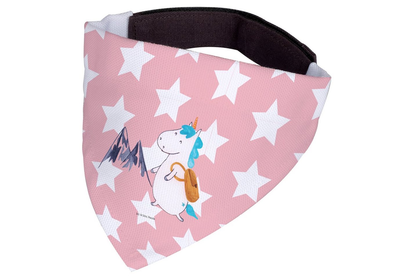 Thumbnail - Mr. & Mrs. Panda Hundefliege Einhorn Bergsteiger - Rot Pastell - Geschenk, Hundehalstuch, Abenteur, Polyester, Bezaubern...