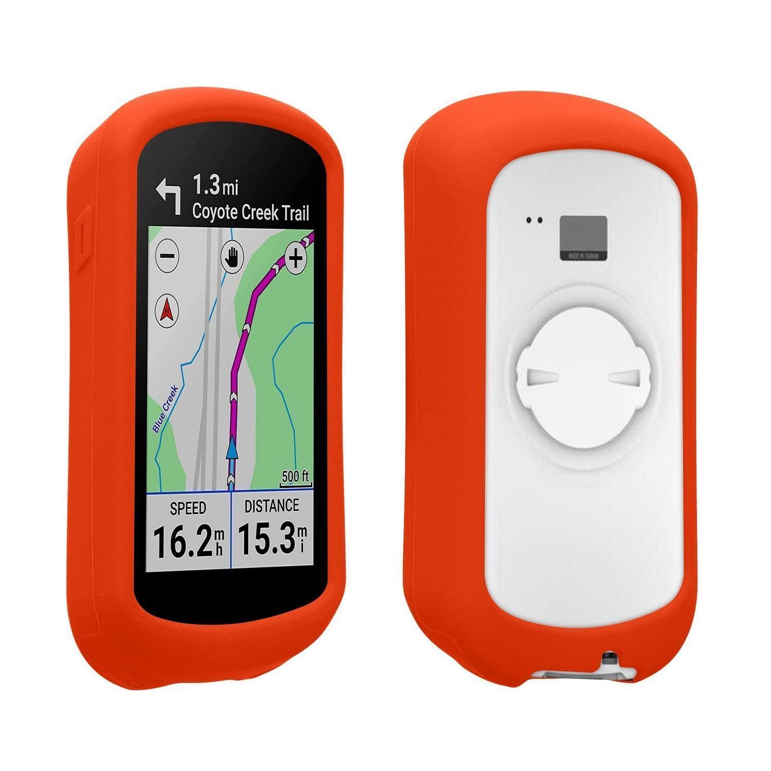 LuxusKollektion Bumper Schutzhülle Silikon Orange für Garmin Edge Explore 2