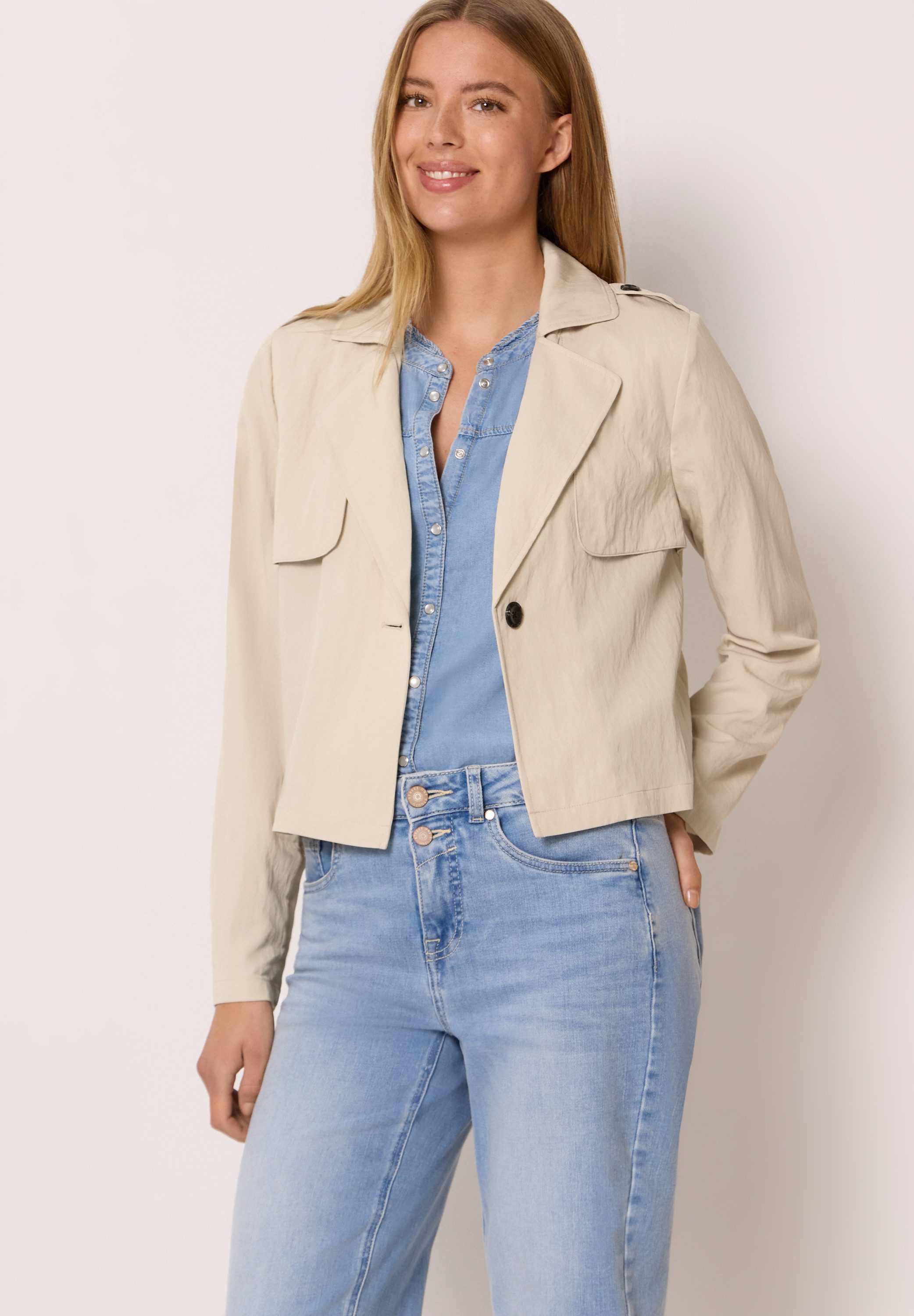 STREET ONE STUDIO Blouson aus softem Materialmix