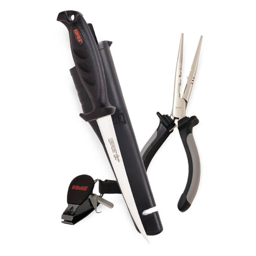 Rapala Anglerzange Rapala Werkzeugset Combo Ножи und Zange, Spar-Set 3-tlg.