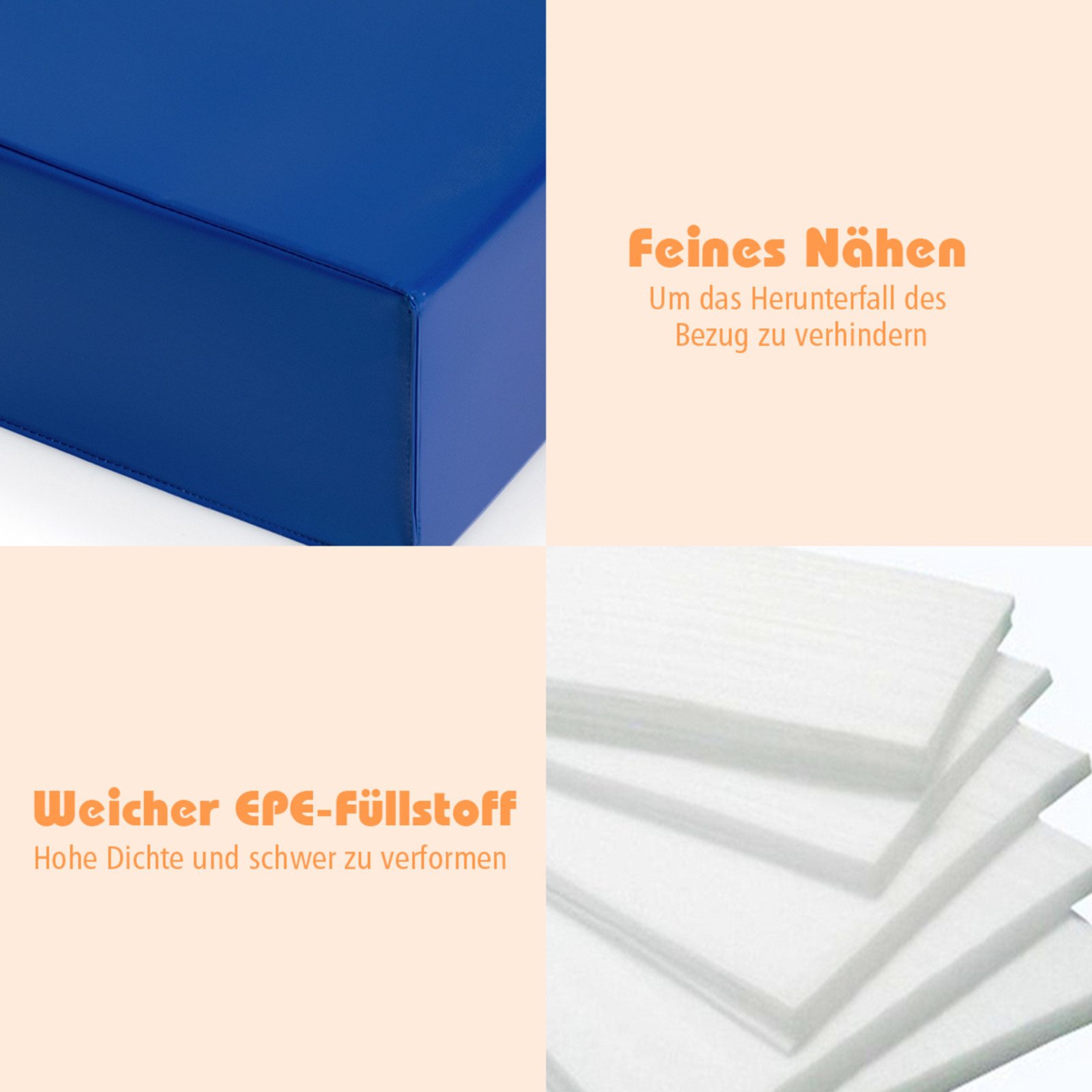 COSTWAY Schaumstoff Kletterblöcke Spielbausteine, (6 St), für Kinder zum Klettern – Bild 3 von 3