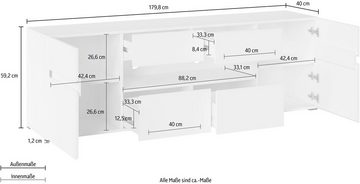 INOSIGN Lowboard Rimini, Breite 180 cm