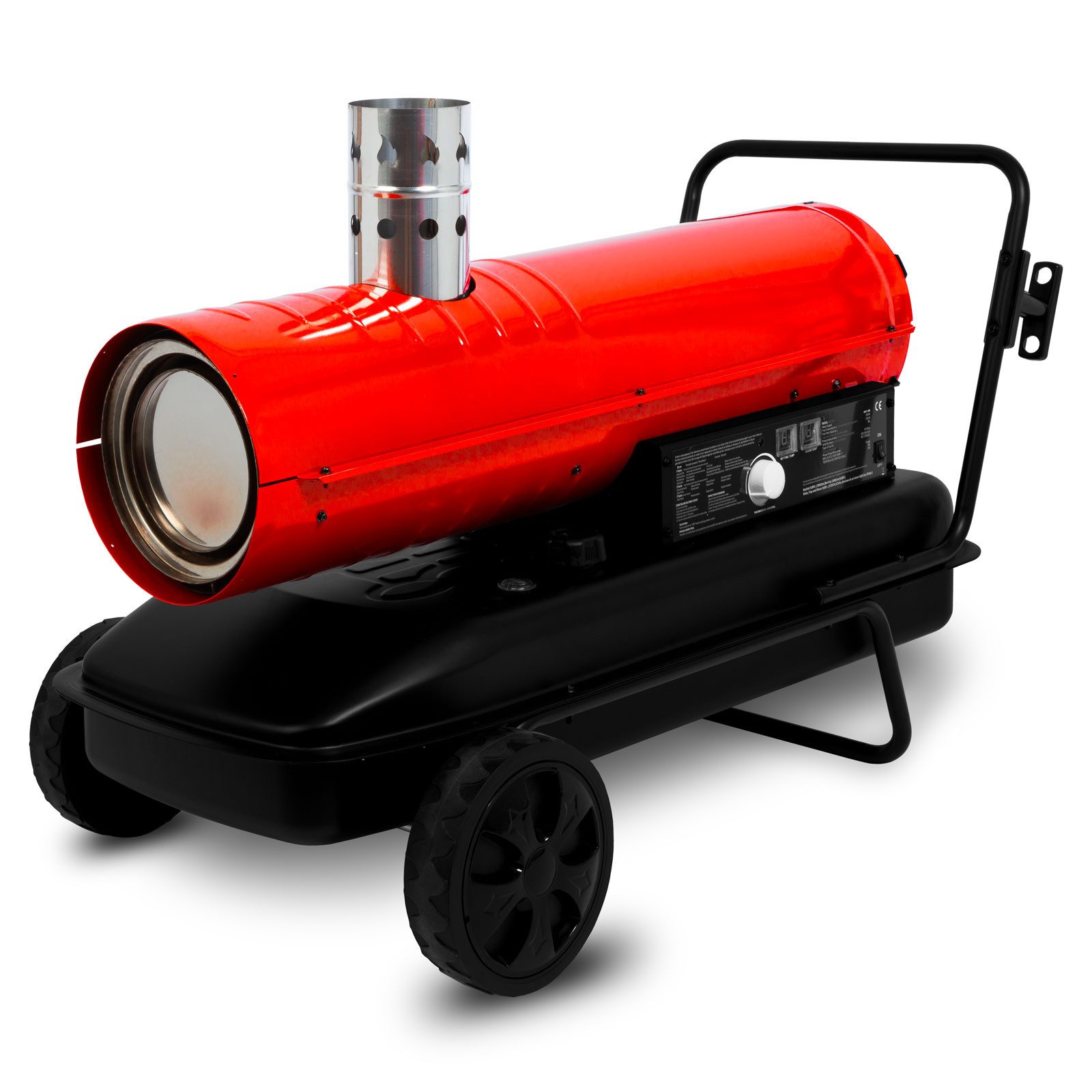 EBERTH Heizlüfter Heizkanone 30 kW Indirekt, Heizgebläse mit Abgasrohr und Thermostat