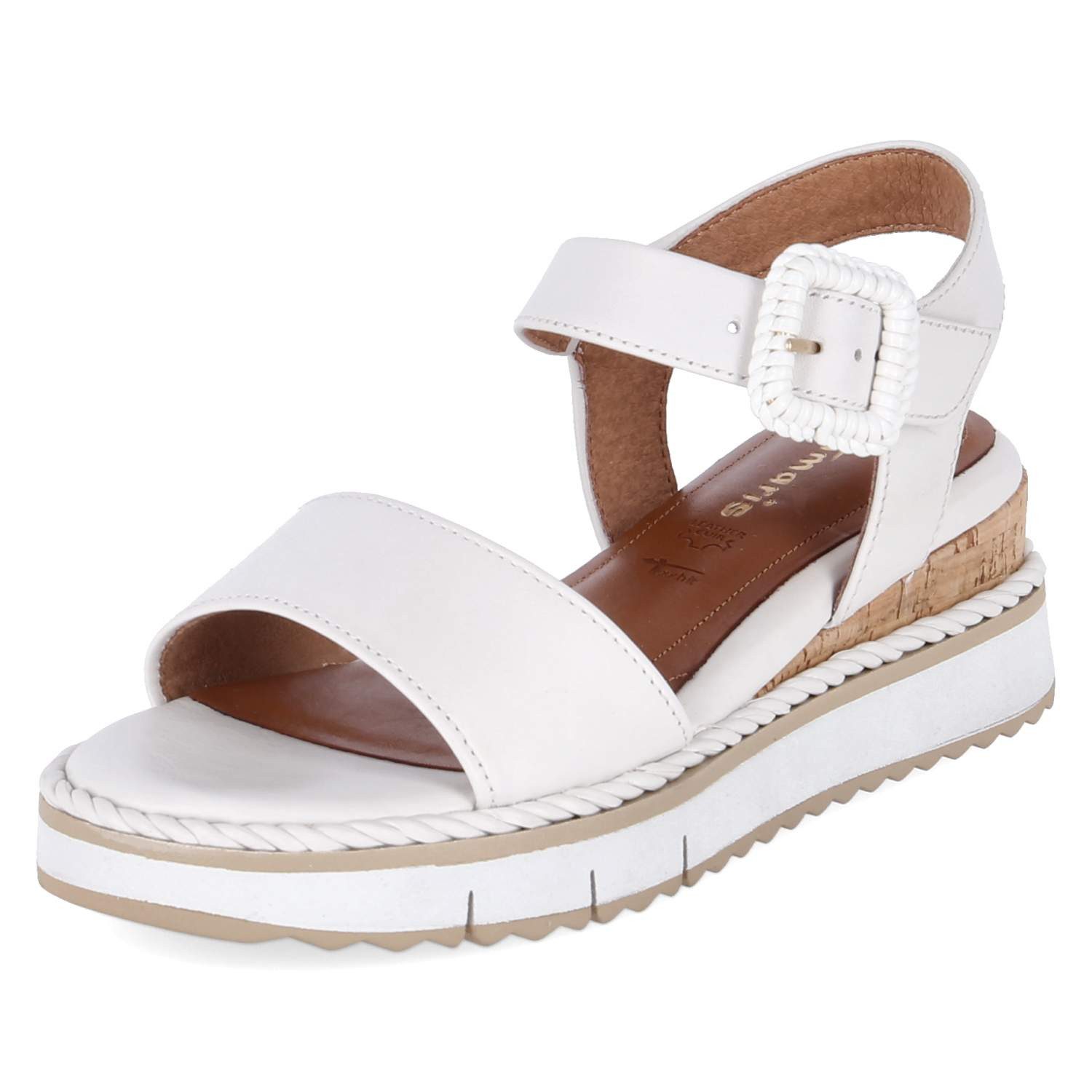 Tamaris Tamaris 1-28247-46-100 Damen Glattleder white Sandalette