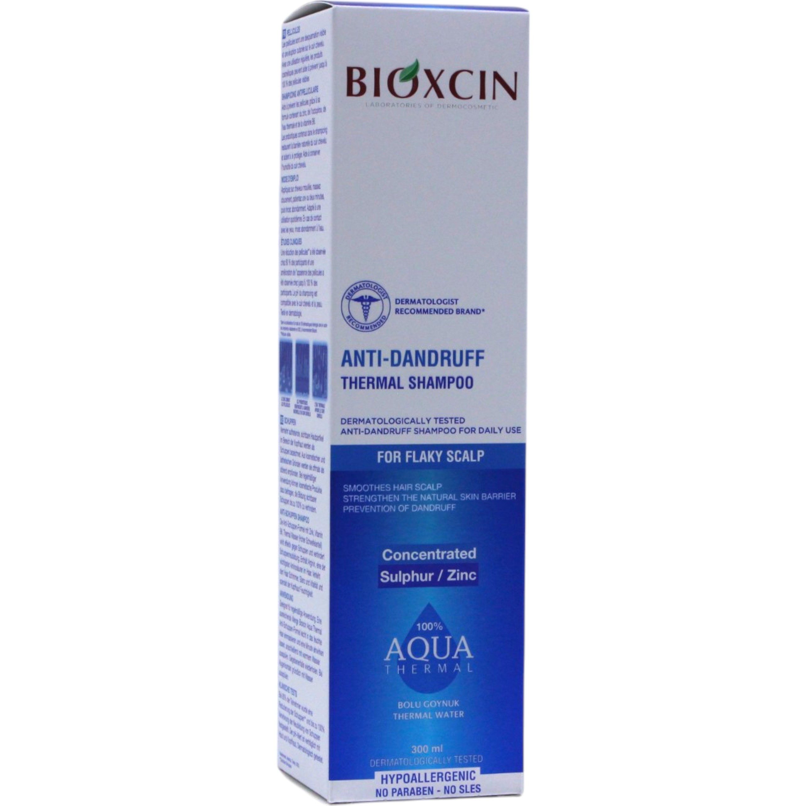 Bioxcin Haarshampoo Bioxcin Anti-Schuppen Shampoo mit Zink, Vitamin B6&Thermalwasser 300ml