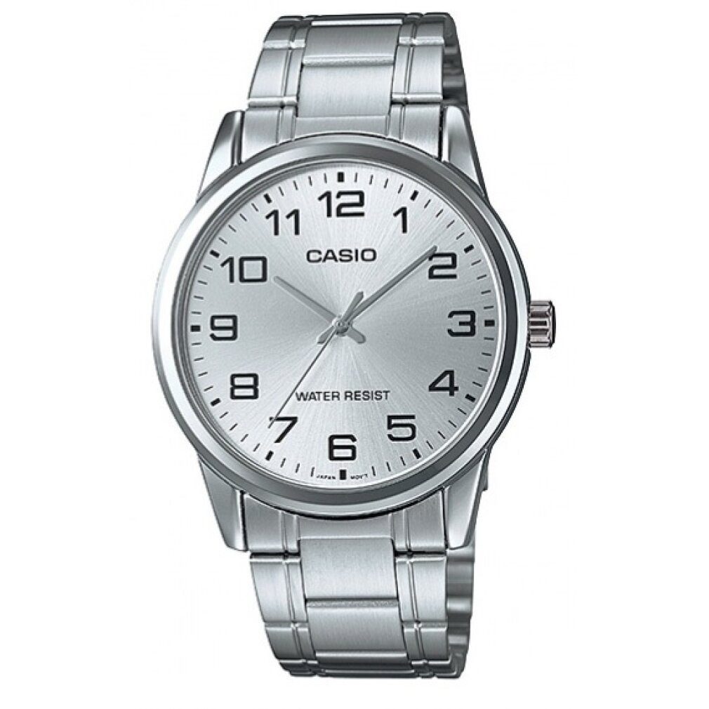 Luxusuhr Herren Analog Quarz Uhr mit Edelstahl Armband MTP-V001D-7