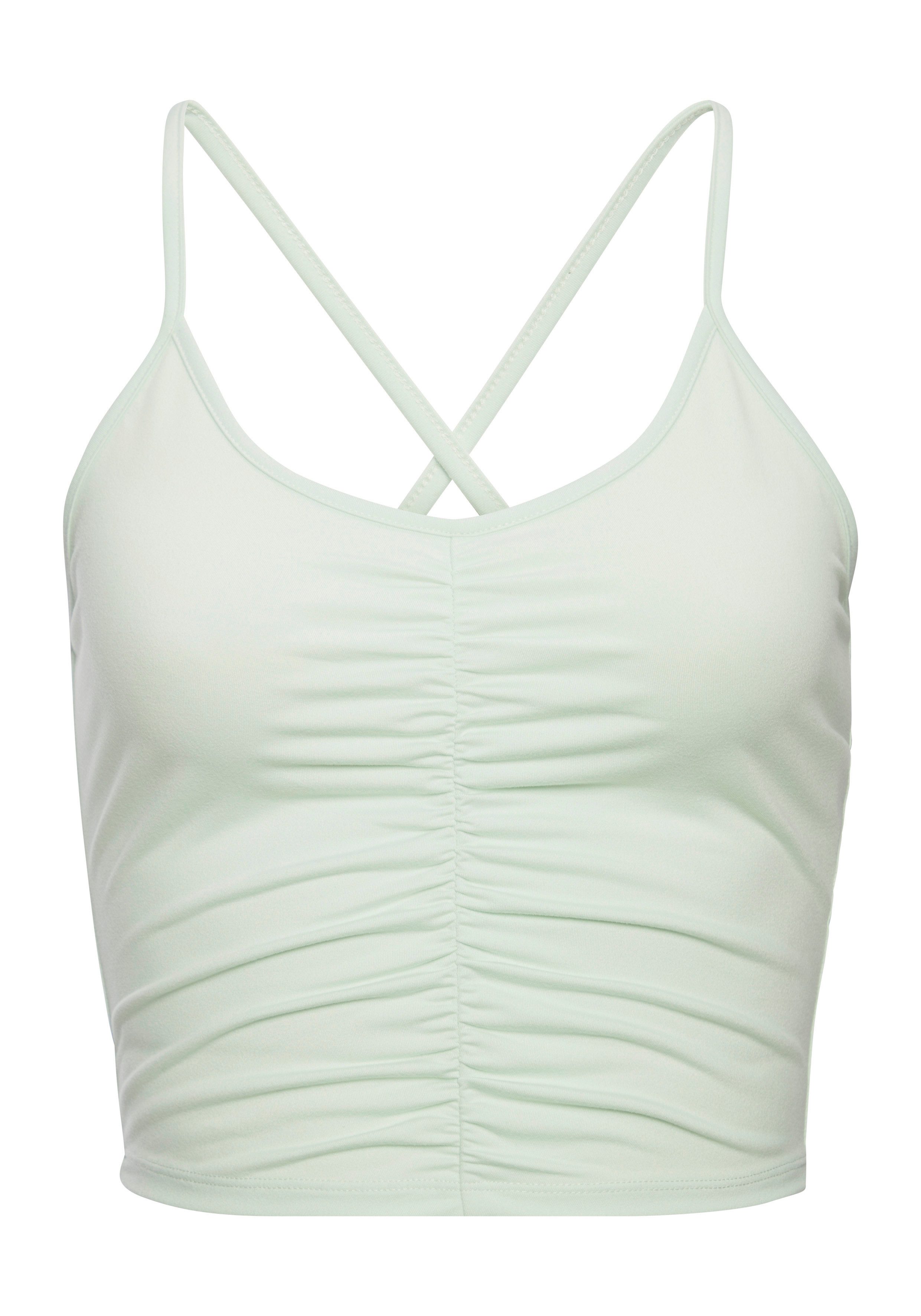 LASCANA ACTIVE Crop-Top - Sporttop mit Raffung vorn und gekreuzten Trägern im Rücken. € 29,99