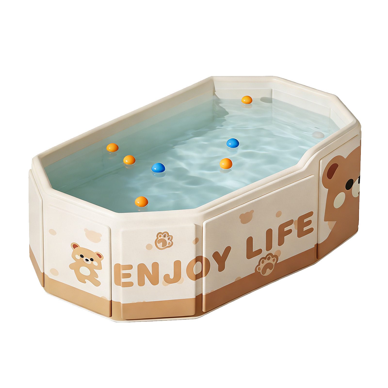 Fine Life Pro Babybadewanne Faltbare Kinderbadewanne Antibakteriell, Wärmehaltend Für Kinder Von 0 Bis 8 Jahren Tragbare Klappbadewanne