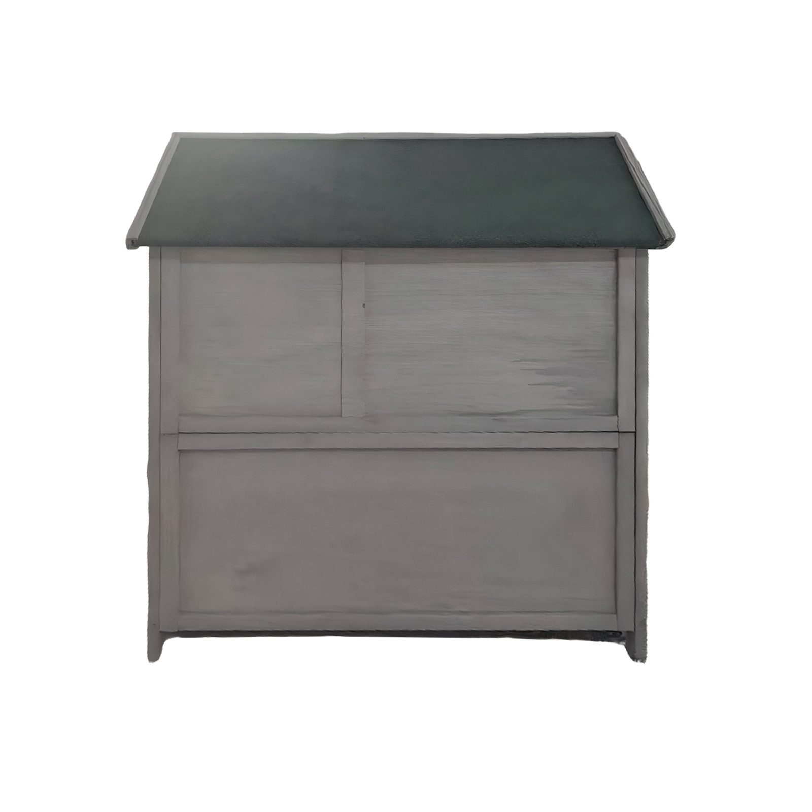 HTI-Living Kleintierstall Hasenstall aus Holz in Grau mit aufklappbarem Dach