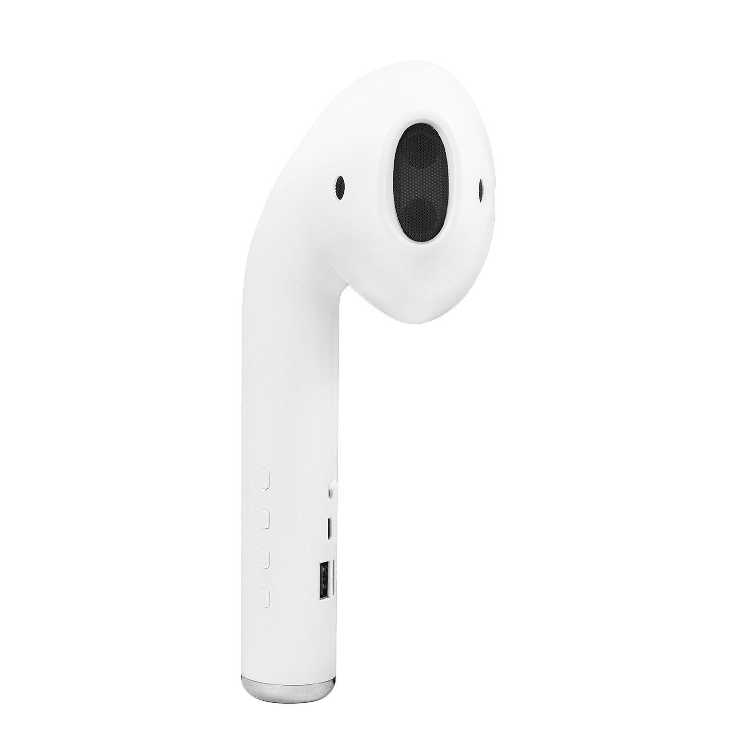 Leicke LEICKE Bluetooth Lautsprecher / FM-Radio "Big Äppel" weiß Bluetooth-Speaker (5 W)