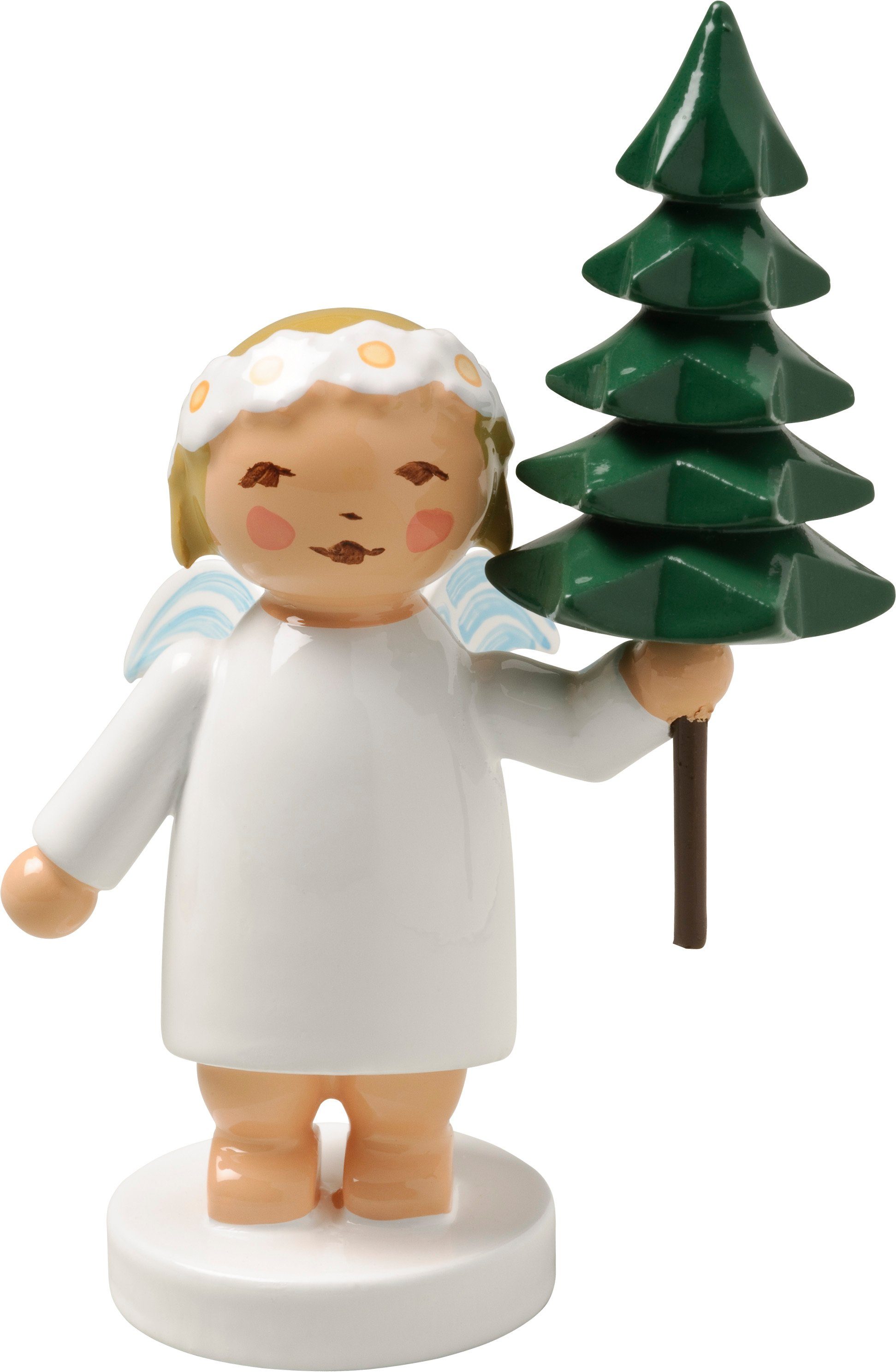 Wendt & Kühn Weihnachtsfigur Margeritenengel mit Tannenbaum 634/30/4