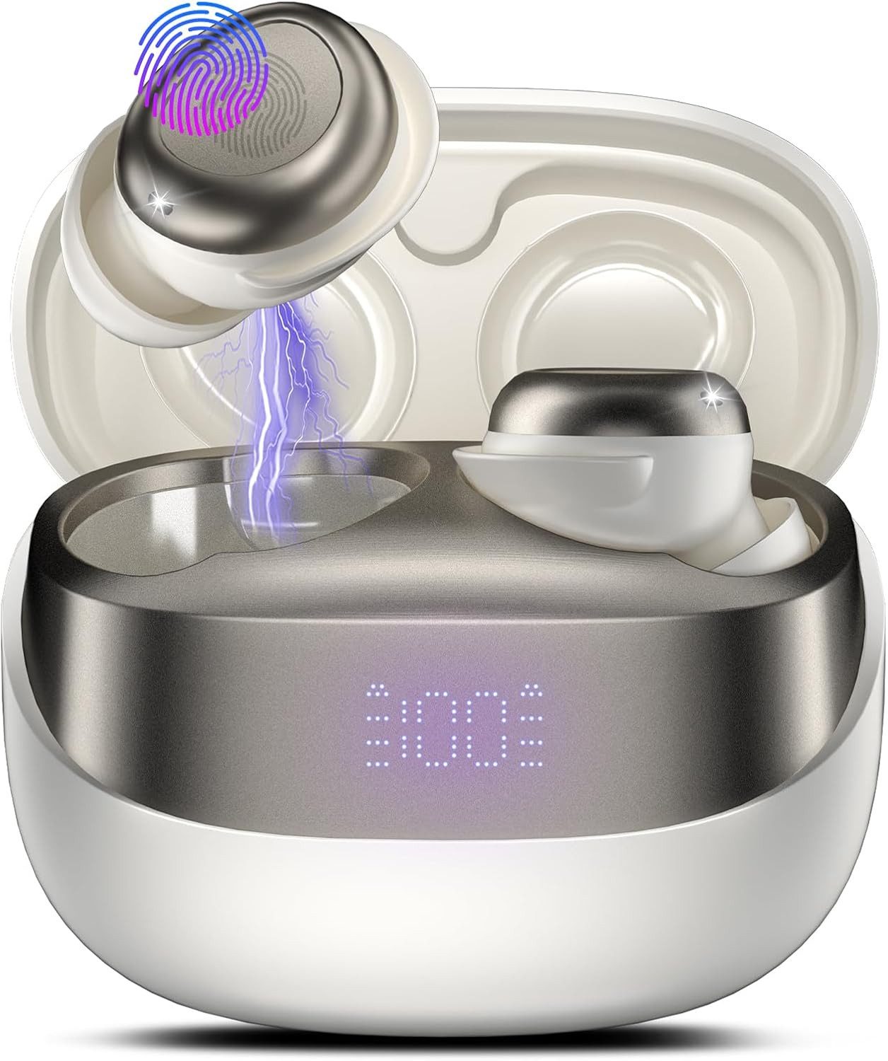 Xruiy Kabellose Schlafkopfhörer Bluetooth 5.4 mit Noise Cancelling,47h Akku, Наушники-вкладыши (IPX7,HiFi Stereo Sound & LED-Anzeige – Ideal für Schlaf & Entspannung)