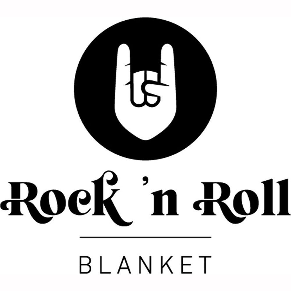 Wohndecke Biederlack Wohndecke 150x200 Doubleface Roll Blanket, Blanket, Rock `n Uni Rock Roll `n Rock `n Bestickung - palisade-feder Roll cm