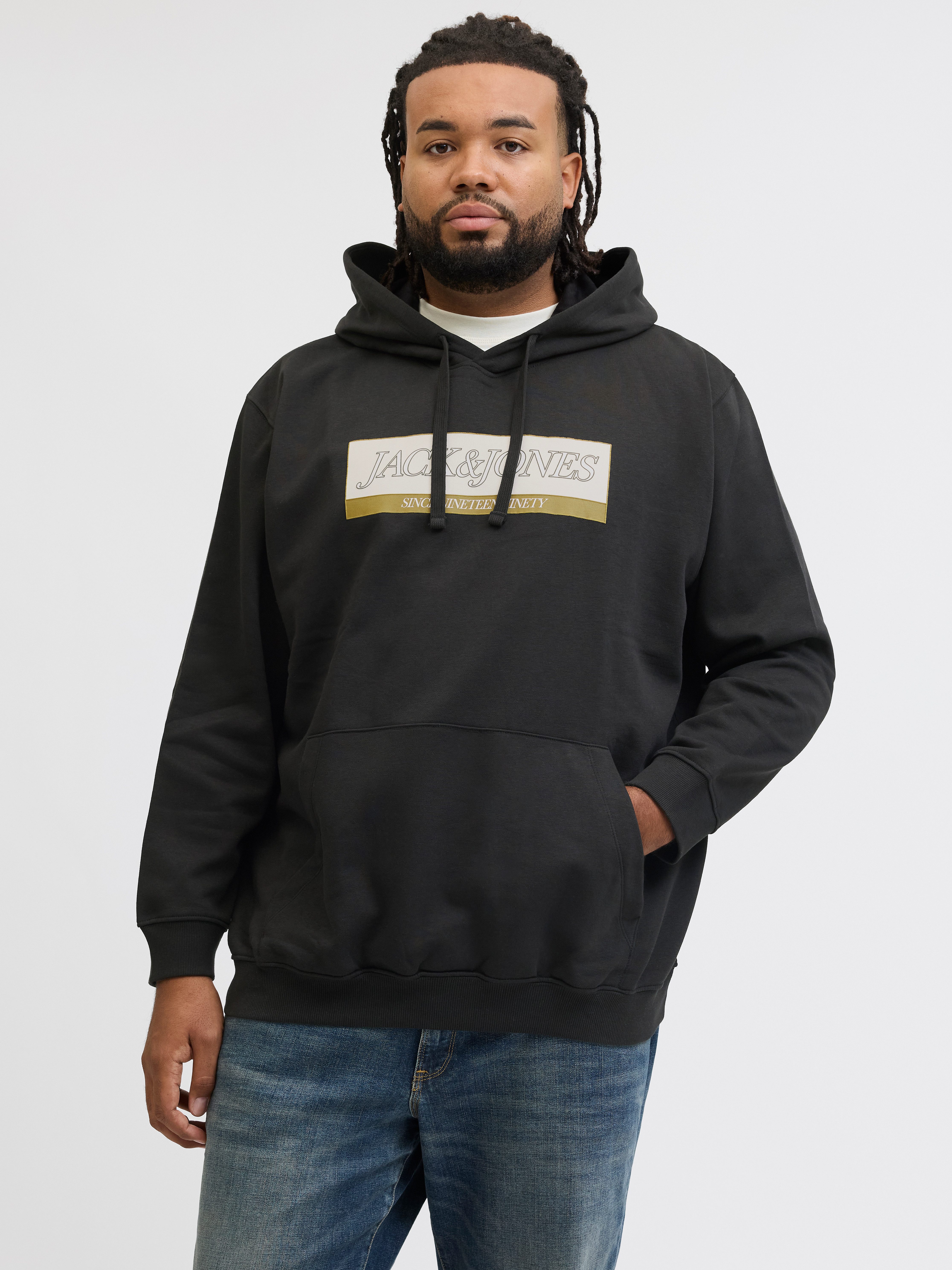 Jack & Jones PlusSize Kapuzensweatshirt JORINWOOD BLOCK BRANDING SWEAT HOO günstig online kaufen