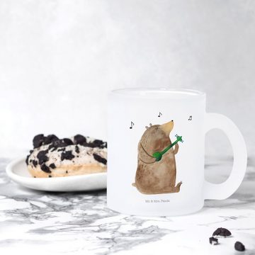 Mr. & Mrs. Panda Teeglas Bär Lied - Transparent - Geschenk, Frau, Teetasse, Tasse, Teebecher, Premium Glas, Außerordentliches Design