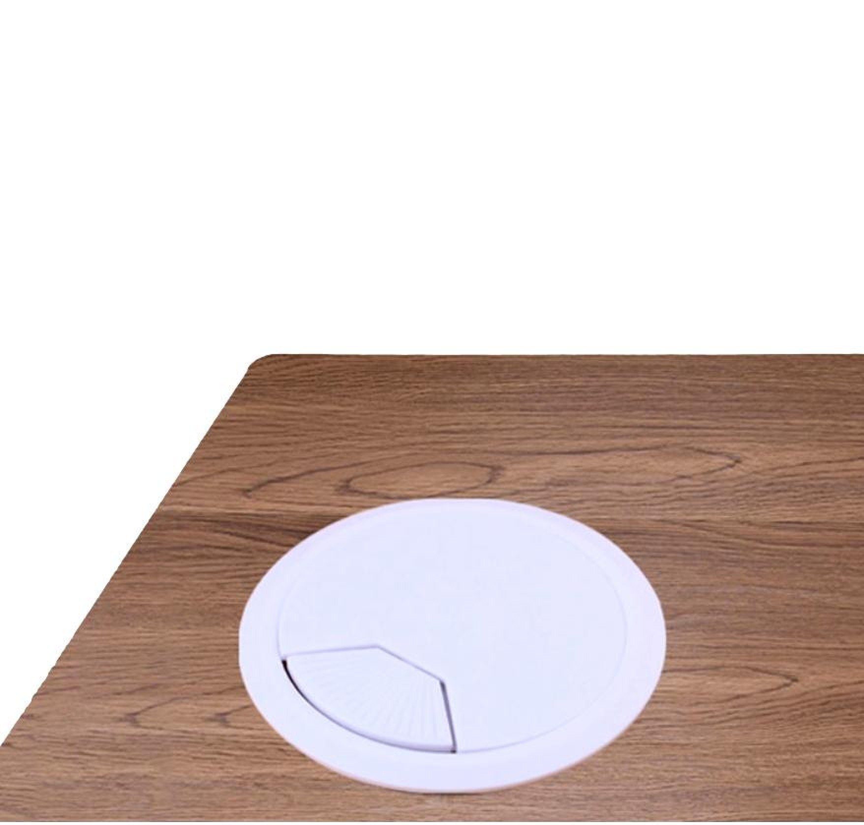 BAYLI Isolierband 2er Set Kabeldurchführung Schreibtisch 60mm - Farbe [weiß] - Kabeldurc